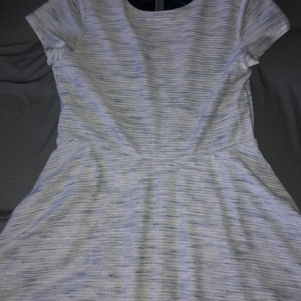 Light blue and white formal dress